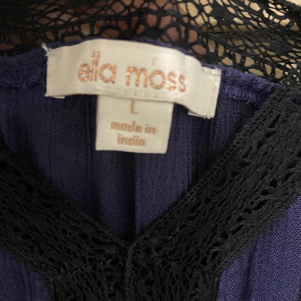 Ella Moss navy with black trim maxi dress (large) - Picture 14 of 15
